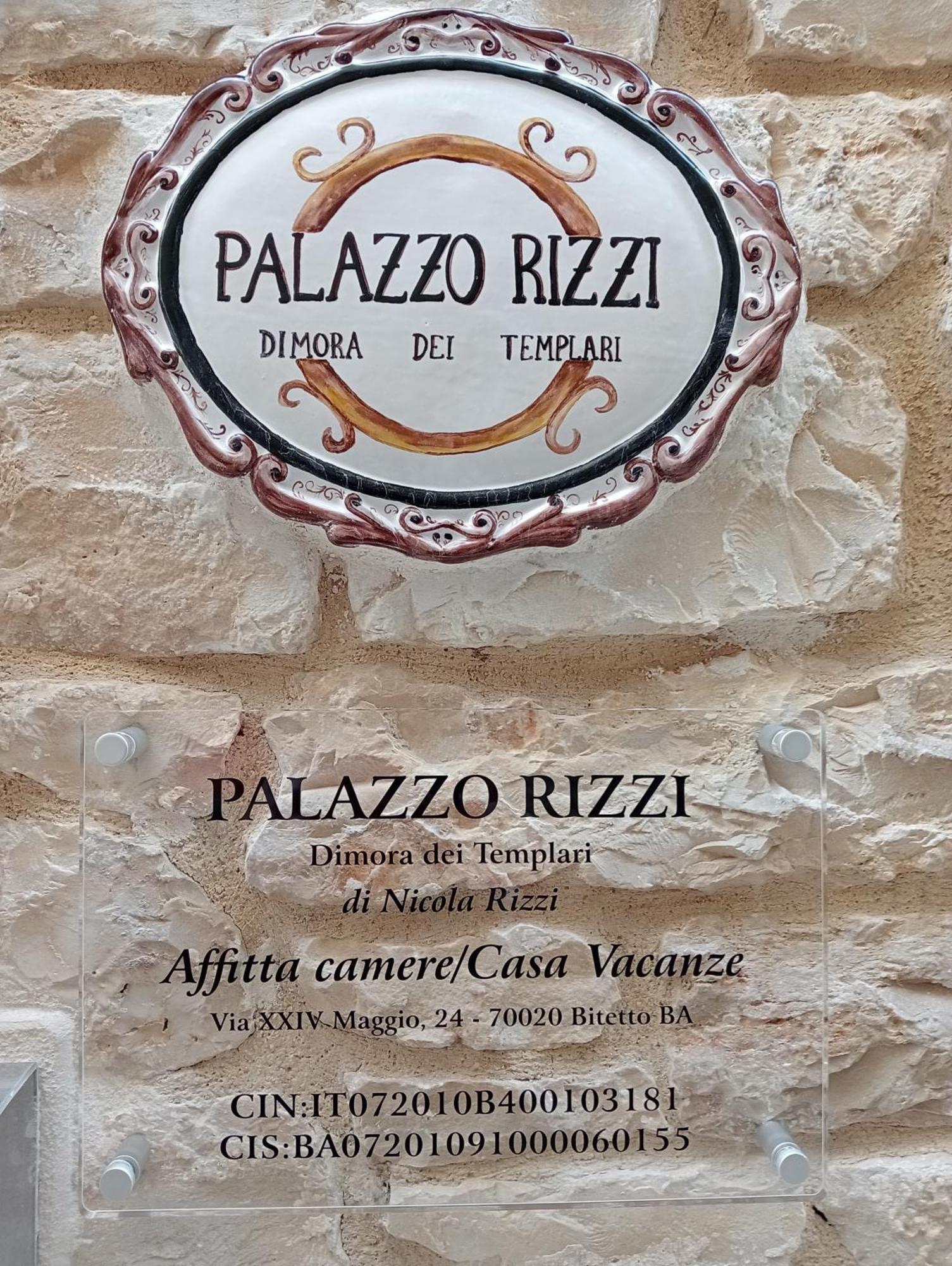 Palazzo Rizzi Dimora Dei Templari Bitetto Exterior foto